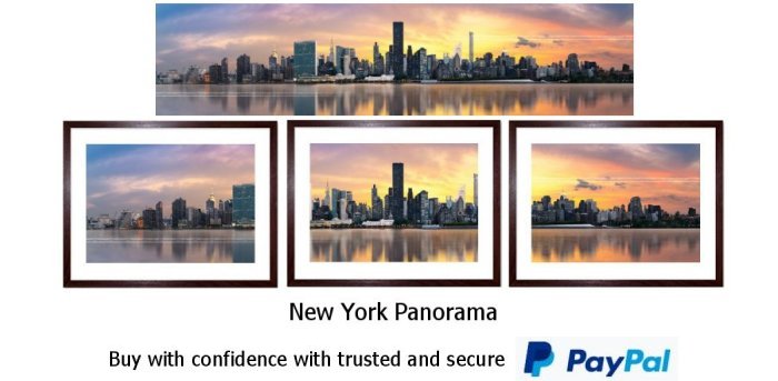 New York Panorama Set Framed Prints